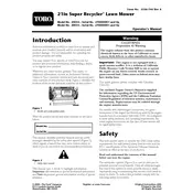 Toro Recycler 21-inch 20054 Mower manual cover