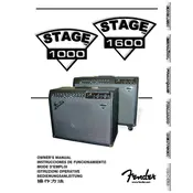 Fender Stage 1000 2267000030 120V 60Hz US Amplifier manual cover