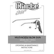 Clarke 3120529 CAT212 Multi-Nozzle Blow Gun manual cover