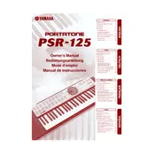 Yamaha PSR-125 Keyboard manual cover