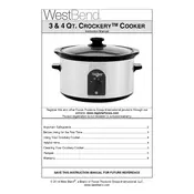 West Bend L5661B 84293 Slow Cooker manual cover