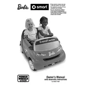 Power Wheels Mattel Barbie Smart Car T5407 Toy manual cover