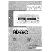 Rotel RD-820 Cassette Deck manual cover