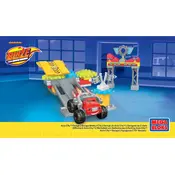 Mega Bloks Mattel Blaze Axle City Garage DPH77 Construction Set manual cover