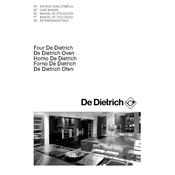 De Dietrich DOP6580B Oven manual cover