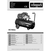 Scheppach HC100dc Black 5806105901 Compressor manual cover