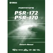 Yamaha PSR-172 Keyboard manual cover