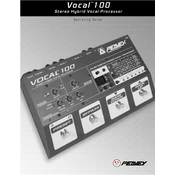 Peavey Vocal 100 Processor manual cover