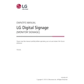 LG 75XS4G 75XS4G-B.AUS Signage manual cover