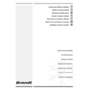 Brandt U21FGWJE Freezer manual cover