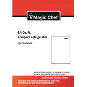 Magic Chef HMBR440BE Refrigerator manual cover