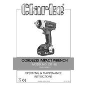 Clarke 4005615 CIR18Li Cordless Impact Wrench manual cover