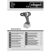 Scheppach BCCD70-20ProS 5909227900 Drill manual cover