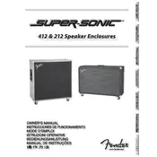 Fender Super-Sonic 212 2161200000 Speaker manual cover