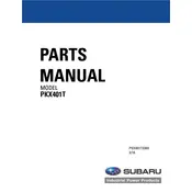 Subaru PKX401T Pump manual cover