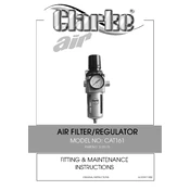 Clarke 3120175 CAT161 Air Filter Regulator manual cover