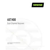 Shure AXT400 Transmitter manual cover