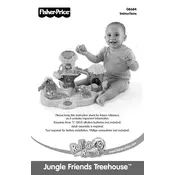 Fisher Price Mattel Roll-a-Rounds Jungle Friends Treehouse G8684 Toy manual cover