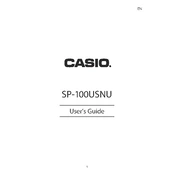 Casio SP-100USNU Calculator manual cover