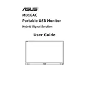 ASUS ZenScreen MB16AC Monitor manual cover