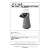 West Bend L5792C 82416 Popcorn Maker manual cover