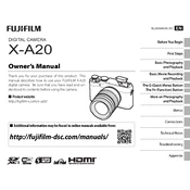 Fujifilm X-A20 Camera manual cover