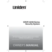 Uniden GDVR 42 Series Security System manual cover