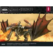 Mega Construx Mattel Game of Thrones Daenerys and Dragon GKG97 Construction Set manual cover