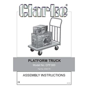 Clarke 6500170 CPF300 Platform Truck manual cover