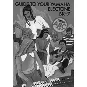 Yamaha Electone BK-7 Keyboard manual cover