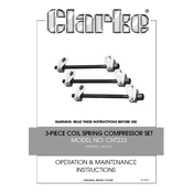 Clarke 1801233 CHT233 3 Piece Coil Spring Compressor manual cover