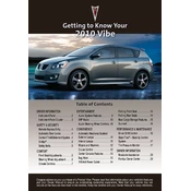 Pontiac Vibe 2010 manual cover