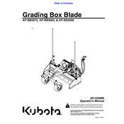 Kubota AP-BB3072 Box Blade manual cover