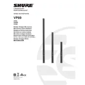 Shure VP89 Microphone manual cover