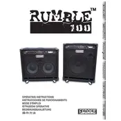 Fender Rumble 100 1x15 2315600910 120V 60Hz US Amplifier manual cover