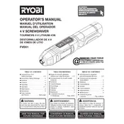 Ryobi FVD01 Screwdriver manual cover