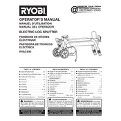 Ryobi RYAC490 Log Splitter manual cover