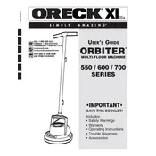 Oreck Orbiter 550 Series Cleaner manual cover