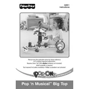 Fisher Price Mattel Pop-onz Pop n Musical Big Top G4811 Toy manual cover