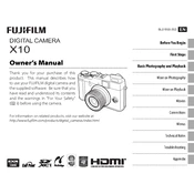 Fujifilm Premium Compact X10 Camera manual cover