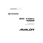 Toyota Avalon 2000 Sedan manual cover