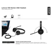 Lenovo 100 Stereo USB Headset manual cover