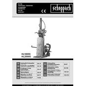 Scheppach HL1800G 5905502904 Log Splitter manual cover