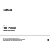 Yamaha RX-V383 Receiver manual cover