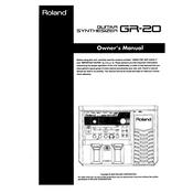 Roland GR-20 manual cover