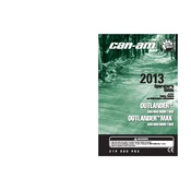 Can-Am Outlander Max 500 2013 Vehicle manual cover