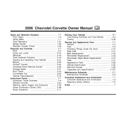 Chevrolet Corvette 2006 manual cover