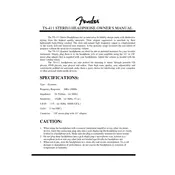 Fender TS-411 Headphones manual cover