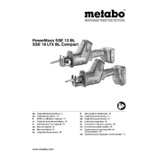 Metabo PowerMaxx SSE 12 BL Saw manual cover