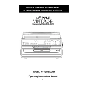 Pyle PTTCDS72UBT Turntable manual cover